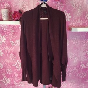 Worthington Deep Burgundy Cardigan